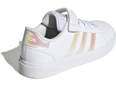 ADIDAS Kinder Halbschuhe Grand Court Lifestyle Court Elastic Lace and Top Strap Weiß