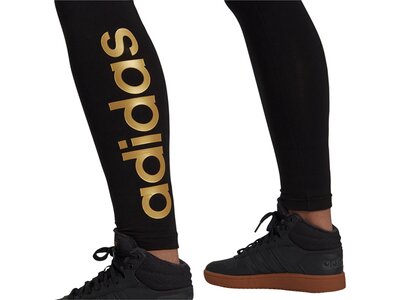 adidas Damen Essentials High-Waisted Logo Leggings Schwarz