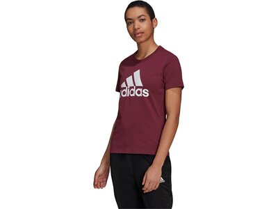 adidas Damen Loungewear Essentials Logo T-Shirt Rot