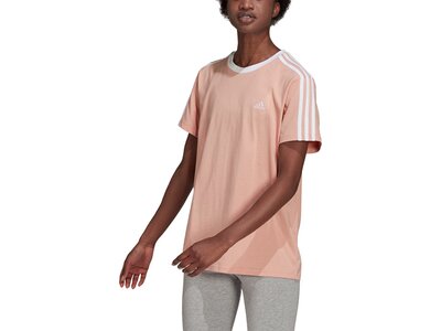 adidas Damen Essentials 3-Streifen T-Shirt Pink
