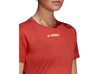 adidas Damen TERREX Agravic Pro Wool T-Shirt Rot