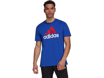 adidas Herren Essentials Big Logo T-Shirt Blau