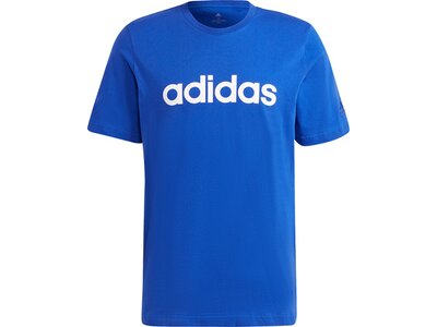adidas Herren Essentials Embroidered Linear Logo T-Shirt Blau