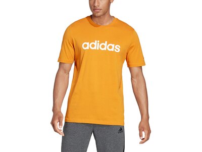 adidas Herren Essentials Embroidered Linear Logo T-Shirt Orange