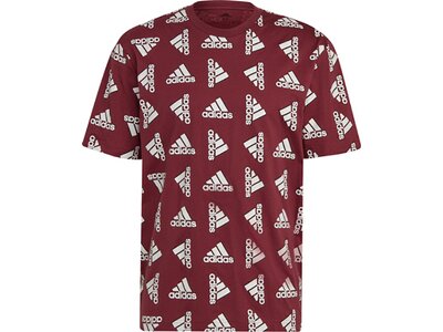 adidas Herren Essentials Loose Giant Logo T-Shirt – Genderneutral Rot