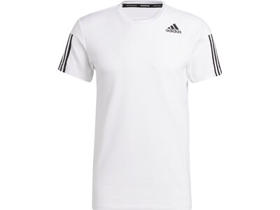adidas Herren Primeblue AEROREADY 3-Streifen Slim T-Shirt Weiß