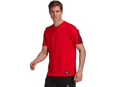 adidas Herren Sportswear Future Icons 3-Streifen T-Shirt Rot