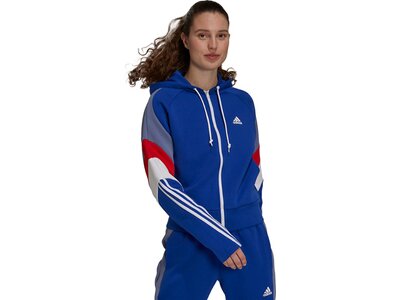 adidas Damen Sportswear Colorblock Full-Zip Jacke Blau