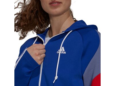adidas Damen Sportswear Colorblock Full-Zip Jacke Blau