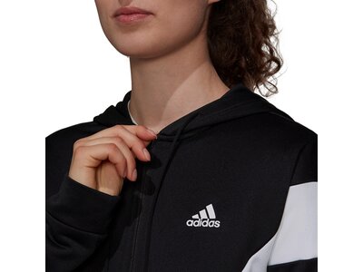 adidas Damen Sportswear Colorblock Trainingsanzug Schwarz