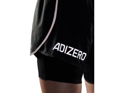 adidas Damen Adizero Two-in-One Shorts Schwarz