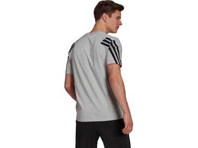 adidas Herren Sportswear Future Icons 3-Streifen T-Shirt Silber