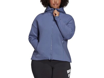 adidas Damen Sportswear Z.N.E. Hoodie – Große Größen Blau