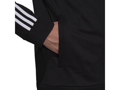 ADIDAS Herren Sweatshirt Primegreen Essentials Warm-Up 3-Streifen Schwarz