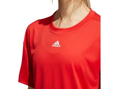 adidas Damen Training 3-Streifen AEROREADY T-Shirt Rot