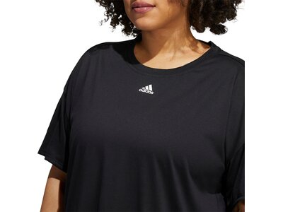 adidas Damen Training 3-Stripes AEROREADY T-Shirt – Große Größen Schwarz
