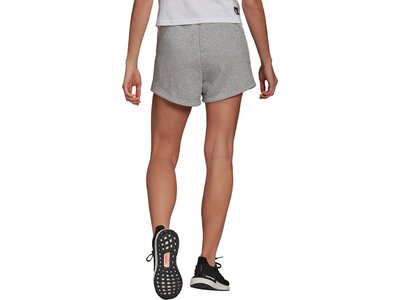 adidas Damen Sportswear Future Icons 3-Streifen Shorts Silber