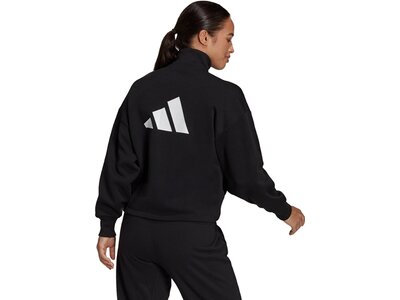 adidas Damen Sportswear Future Icons Quarter-Zip Sweatshirt Schwarz