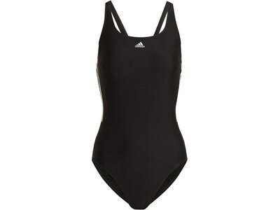 ADIDAS Damen Badeanzug Mid 3-Streifen Schwarz