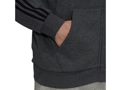 adidas Herren Essentials Fleece 3-Streifen Kapuzenjacke Grau