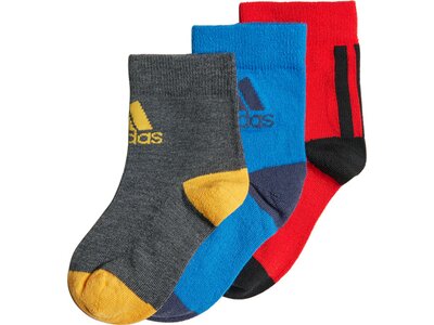 adidas Kinder Socken, 3 Paar Grau