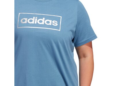 adidas Damen Foil Box Linear Graphic T-Shirt – Große Größen Blau