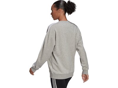 adidas Damen Essentials Studio Lounge 3-Streifen Sweatshirt Silber
