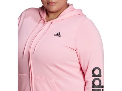 adidas Damen Essentials Logo Kapuzenjacke – Große Größen Pink