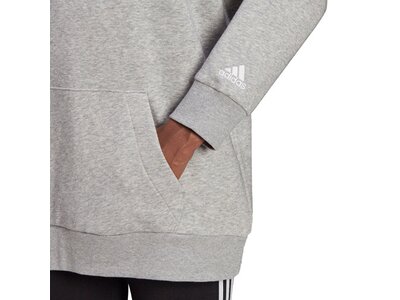 adidas Damen Essentials Oversize Logo Hoodie Grau