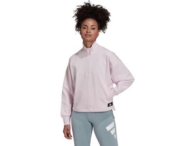 adidas Damen Sportswear Future Icons Quarter-Zip Sweatshirt Grau