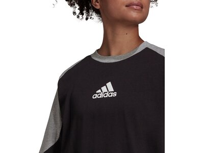 adidas Damen Essentials Colorblock Boyfriend T-Shirt Schwarz
