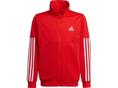 adidas Kinder 3-Streifen Team Trainingsanzug Rot