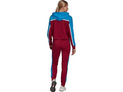 adidas Damen Sportswear Subtle Block Trainingsanzug Rot