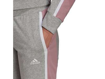 adidas Damen Sportswear Subtle Block Trainingsanzug Grau