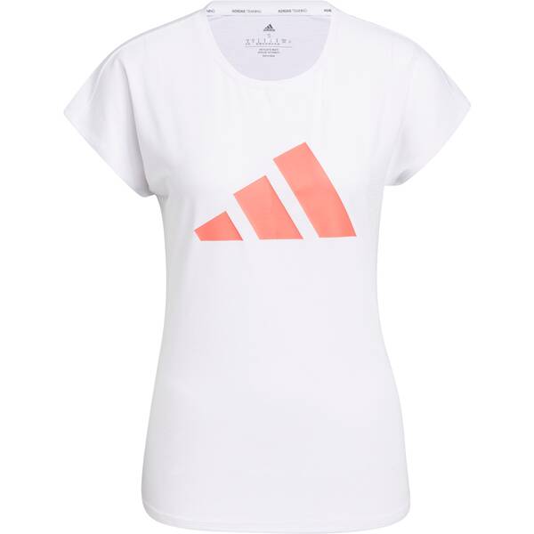 adidas Damen 3 Streifen Training T Shirt › Weiß  - Onlineshop Intersport