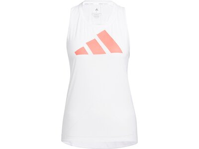 adidas Damen 3-Streifen Logo Tanktop Weiß