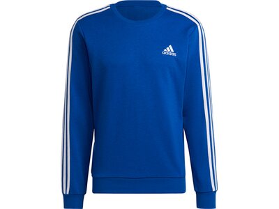 adidas Herren Essentials French Terry 3-Streifen Sweatshirt Blau