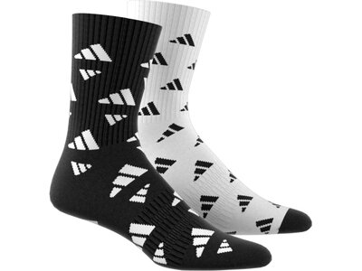 adidas 3-Streifen Graphic Sport Socken, 2 Paar Grau