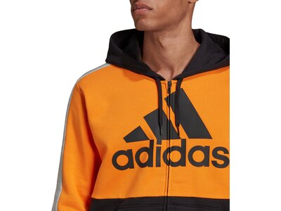 adidas Herren Essentials Colorblock Fleece Kapuzenjacke Orange