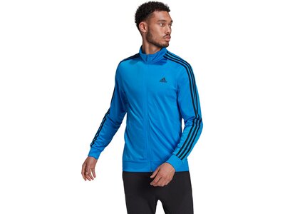 adidas Herren Primegreen Essentials Warm-Up 3-Streifen Trainingsjacke Blau