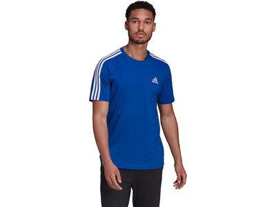 adidas Herren Essentials 3-Streifen T-Shirt Blau