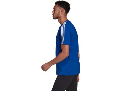 adidas Herren Essentials 3-Streifen T-Shirt Blau