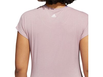 adidas Damen 3-Streifen Training T-Shirt Rot