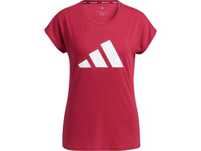 adidas Damen 3-Streifen Training T-Shirt Rot