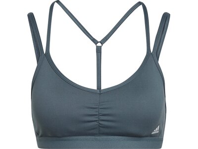 adidas Damen Yoga Essentials Light-Support Sport-BH Grau