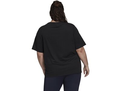 ADIDAS Damen Shirt Train Icons 3-Streifen Große Größen Schwarz