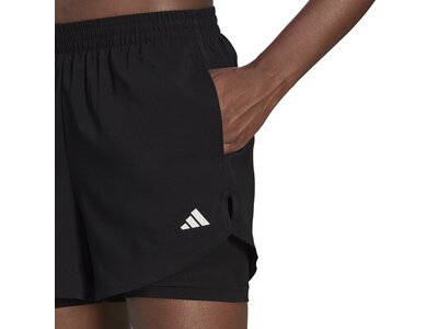 ADIDAS Damen Shorts AEROREADY Made for Training Minimal Two-in-One Schwarz