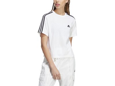 ADIDAS Damen Shirt Essentials 3-Streifen Single Jersey Weiß