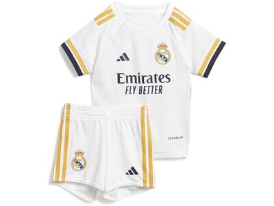 ADIDAS Kinder Fananzug Real Madrid 23/24 Mini-Heim Weiß