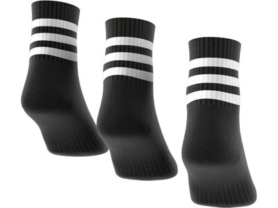ADIDAS Herren Socken 3-Streifen Cushioned Sportswear Mid-Cut, 3 Paar Schwarz